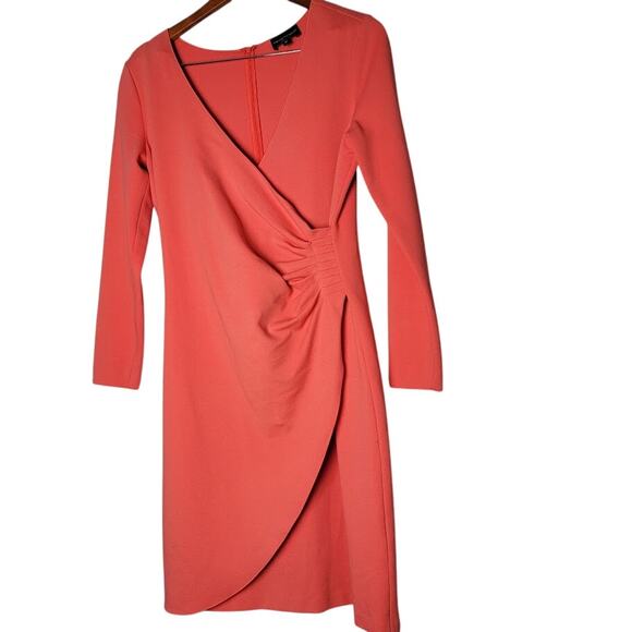 Emporio Armani Coral Wrap Dress Made in Italy (US M/L)  Mother Of the Bride Fall - Picture 1 of 11